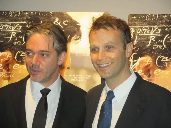 Director/screenwriter Matt Brown with Coby Brown,  theme music composer of The Man Who Knew Infinity